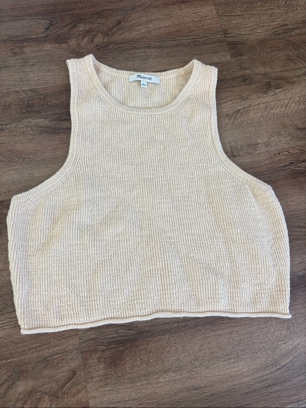 Soft Knit Women's Tank and Cardigan Set in Light Beige - Madewell